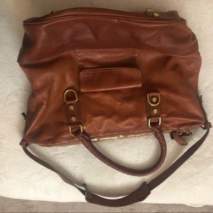 J Crew brown leather purse